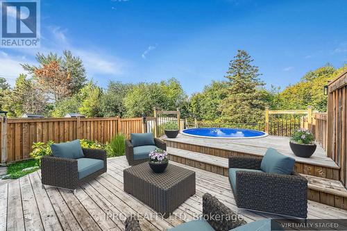 38 Gardenia Way, Caledon, ON - Outdoor With Above Ground Pool With Deck Patio Veranda