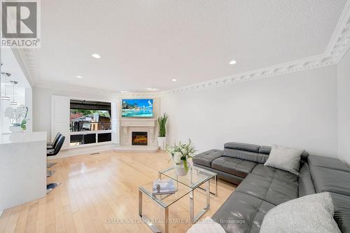 1414 Cawthra Road, Mississauga, ON - Indoor Photo Showing Living Room With Fireplace