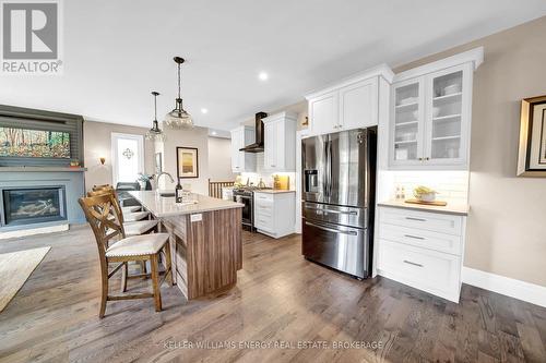 8 Curtis Street, Prince Edward County (Picton), ON - Indoor Photo Showing Kitchen With Fireplace