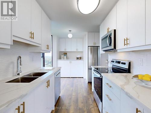 2602 - 80 Antibes Drive, Toronto, ON - Indoor Photo Showing Kitchen With Double Sink With Upgraded Kitchen