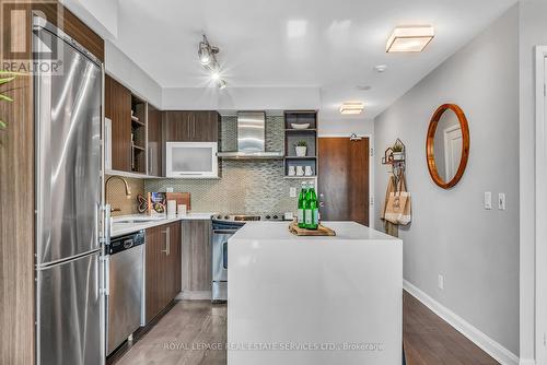 507 - 1 Michael Power Place, Toronto, ON - Indoor Photo Showing Kitchen With Stainless Steel Kitchen With Upgraded Kitchen