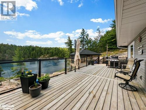 Deck - 254G X-Bay Road, Alban, ON - Outdoor With Body Of Water With Deck Patio Veranda