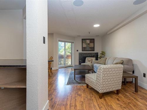 209-73 Gorge Rd West, Saanich, BC - Indoor Photo Showing Living Room With Fireplace