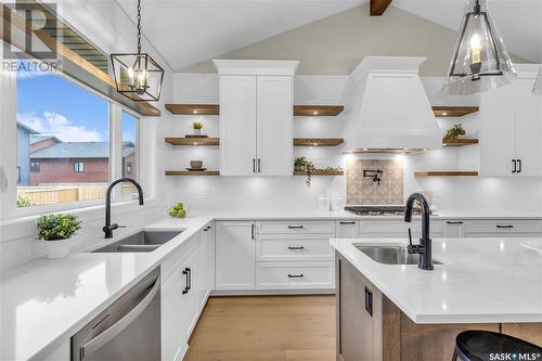 238 Kenaschuk Union, Saskatoon, SK - Indoor Photo Showing Kitchen With Double Sink With Upgraded Kitchen