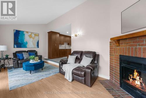 33 Trammell Lane, Brampton, ON - Indoor Photo Showing Living Room With Fireplace