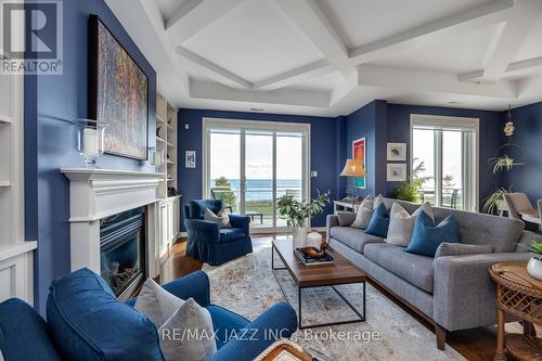 1 - 345 Lakebreeze Drive, Clarington (Newcastle), ON - Indoor Photo Showing Living Room With Fireplace