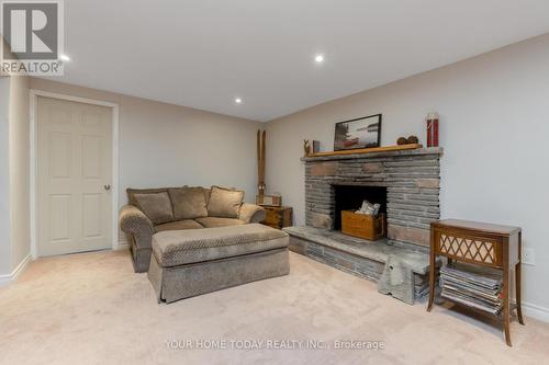 218 Delrex Boulevard, Halton Hills, ON - Indoor Photo Showing Living Room With Fireplace