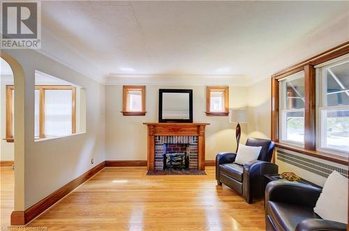 89 Stirling Avenue N, Kitchener, ON - Indoor Photo Showing Living Room With Fireplace