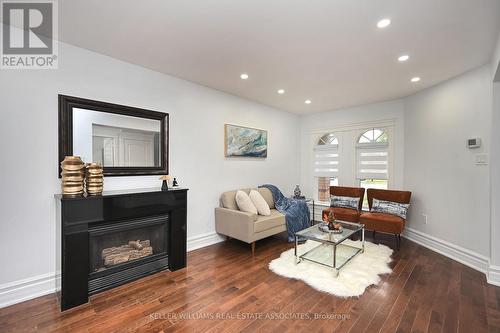 3845 Althorpe Circle, Mississauga, ON - Indoor Photo Showing Living Room With Fireplace