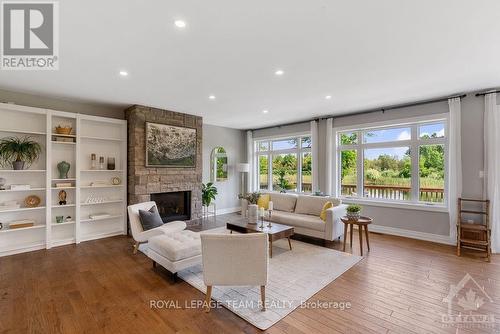 1818 Cedarlakes Way, Ottawa, ON - Indoor Photo Showing Living Room With Fireplace