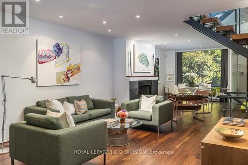 44 Standish Avenue, Toronto, ON - Indoor Photo Showing Living Room With Fireplace