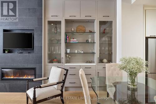 293 Mutual Street, Toronto, ON - Indoor Photo Showing Dining Room With Fireplace