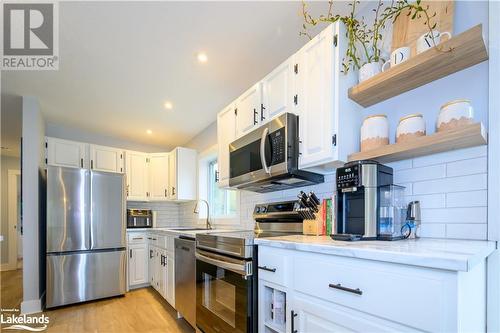 View from top of kitchen towards dining room - 185 South Fairy Lake Road, Huntsville, ON - Indoor Photo Showing Kitchen