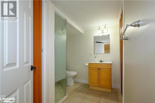 Lower level In-Law suite bathroom 3 piece bathroom - 185 South Fairy Lake Road, Huntsville, ON - Indoor Photo Showing Bathroom