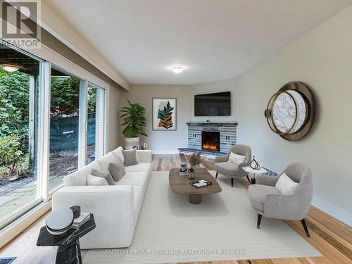 29 Stonegate Road, Toronto, ON - Indoor Photo Showing Living Room With Fireplace