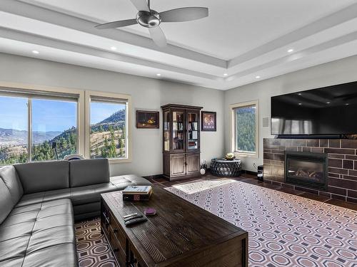 1749 Birkenhead Place, Kamloops, BC - Indoor Photo Showing Living Room With Fireplace