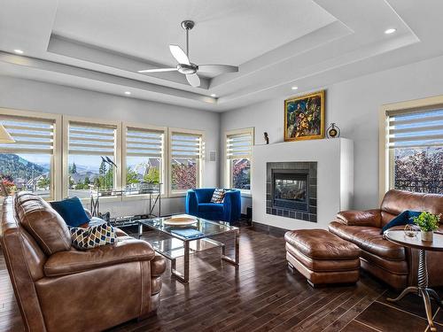 1749 Birkenhead Place, Kamloops, BC - Indoor Photo Showing Living Room With Fireplace