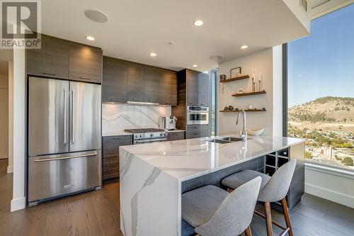 1181 Sunset Drive Unit# 2502, Kelowna, BC - Indoor Photo Showing Kitchen With Double Sink With Upgraded Kitchen