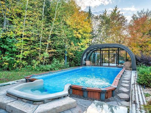 Pool - 965 Ch. Morgan, Saint-Adolphe-D'Howard, QC - Outdoor With Above Ground Pool With Backyard