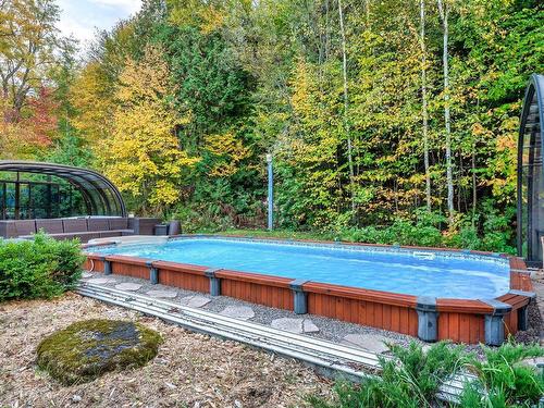 Pool - 965 Ch. Morgan, Saint-Adolphe-D'Howard, QC - Outdoor With Above Ground Pool With Backyard