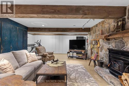 3686 Agnew Road, Severn, ON - Indoor Photo Showing Living Room With Fireplace