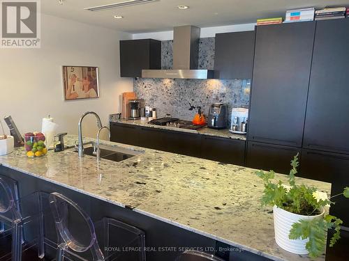 3007 - 180 University Avenue, Toronto, ON - Indoor Photo Showing Kitchen With Double Sink With Upgraded Kitchen