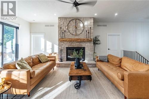 7404 Wellington Road 11 Road, Drayton, ON - Indoor Photo Showing Living Room With Fireplace