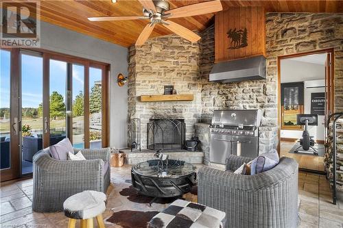 1546 Maryhill Road, Woolwich, ON - Indoor Photo Showing Living Room With Fireplace