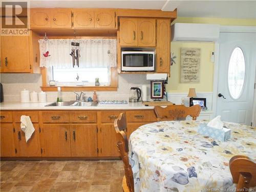 6771 Route 107, Juniper, NB - Indoor Photo Showing Kitchen With Double Sink