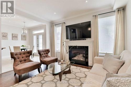 5164 Rayana Ridge, Mississauga, ON - Indoor Photo Showing Living Room With Fireplace