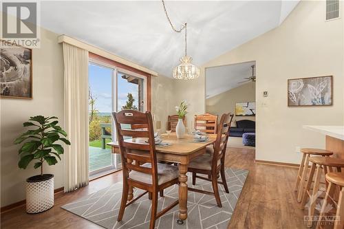 eating area virtually staged - 4817 Kinburn Side Road, Pakenham, ON - Indoor Photo Showing Dining Room