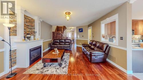 36 Clarion Road, Brampton, ON - Indoor Photo Showing Living Room With Fireplace