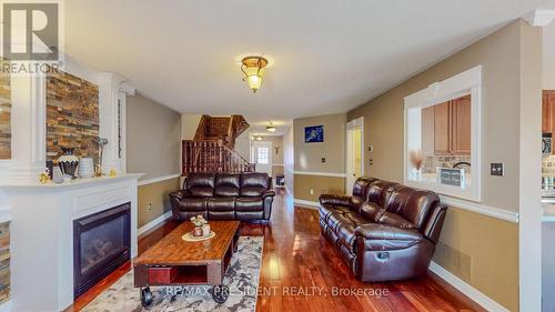 36 Clarion Road, Brampton, ON - Indoor Photo Showing Living Room With Fireplace