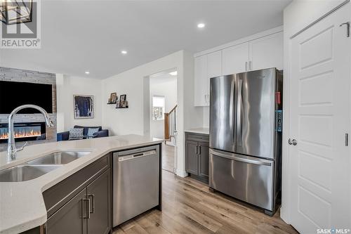 2070 Stilling Lane, Saskatoon, SK - Indoor Photo Showing Kitchen With Double Sink