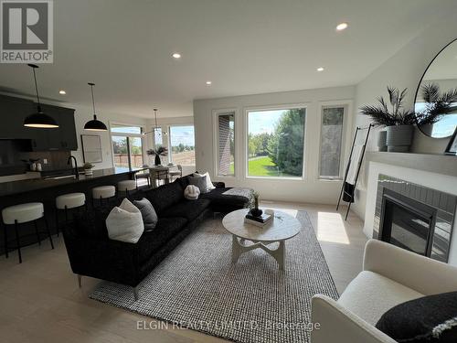 130 Graydon Drive, South-West Oxford (Mount Elgin), ON - Indoor Photo Showing Living Room With Fireplace