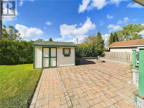 Shed and patio in the rear - 332 Concession 6 Unit# 11, Port Elgin, ON - Outdoor With Exterior