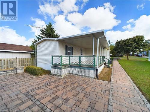 Rear view of home and porch - 332 Concession 6 Unit# 11, Port Elgin, ON - Outdoor With Deck Patio Veranda With Exterior