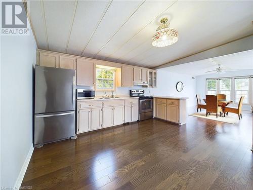 Kitchen with open concept dining room - 332 Concession 6 Unit# 11, Port Elgin, ON - Indoor Photo Showing Kitchen