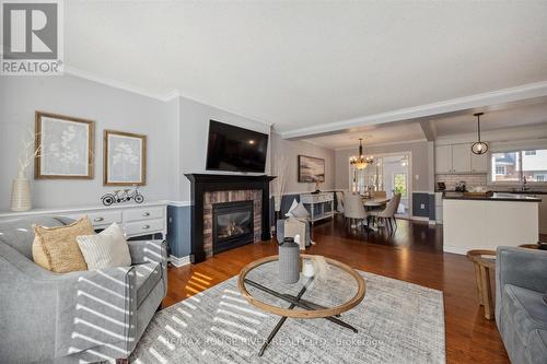 381 Colonsay Court, Oshawa, ON - Indoor Photo Showing Living Room With Fireplace