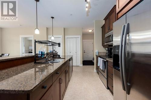 795 Mcgill Road Unit# 201, Kamloops, BC - Indoor Photo Showing Kitchen With Stainless Steel Kitchen With Double Sink With Upgraded Kitchen