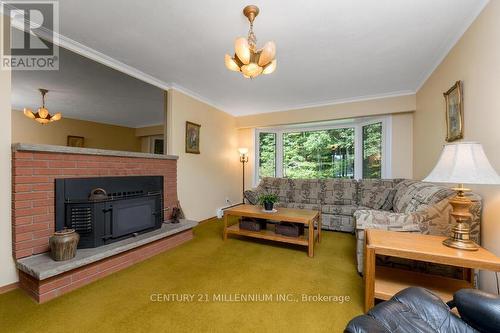 1264 Olde Base Line Road, Caledon, ON - Indoor Photo Showing Living Room With Fireplace