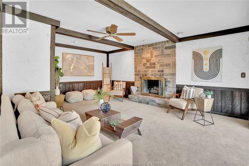 12654 Dillon, Tecumseh, ON - Indoor Photo Showing Living Room With Fireplace