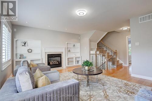 419 Bantry Avenue, Richmond Hill, ON - Indoor Photo Showing Living Room With Fireplace