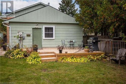 Lower Unit Entrance south side - Patio and garden - 491 Minnesota Street, Collingwood, ON - Outdoor With Deck Patio Veranda