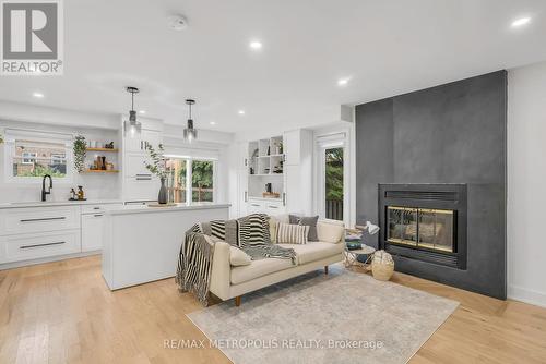 1028 Moorelands Crescent, Pickering, ON - Indoor Photo Showing Living Room With Fireplace