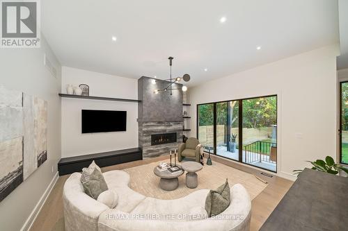 35 Botfield Avenue, Toronto, ON - Indoor Photo Showing Living Room With Fireplace