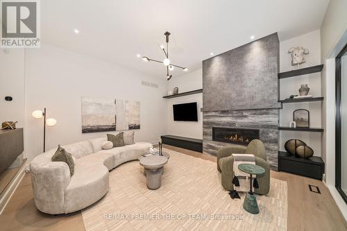 35 Botfield Avenue, Toronto, ON - Indoor Photo Showing Living Room With Fireplace