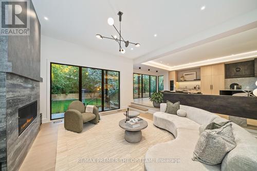 35 Botfield Avenue, Toronto, ON - Indoor Photo Showing Living Room With Fireplace