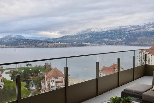 2505-1181 Sunset Drive, Kelowna, BC - Outdoor With Body Of Water With Balcony With View