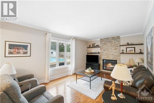 8 Spindle Way, Stittsville, ON - Indoor Photo Showing Living Room With Fireplace